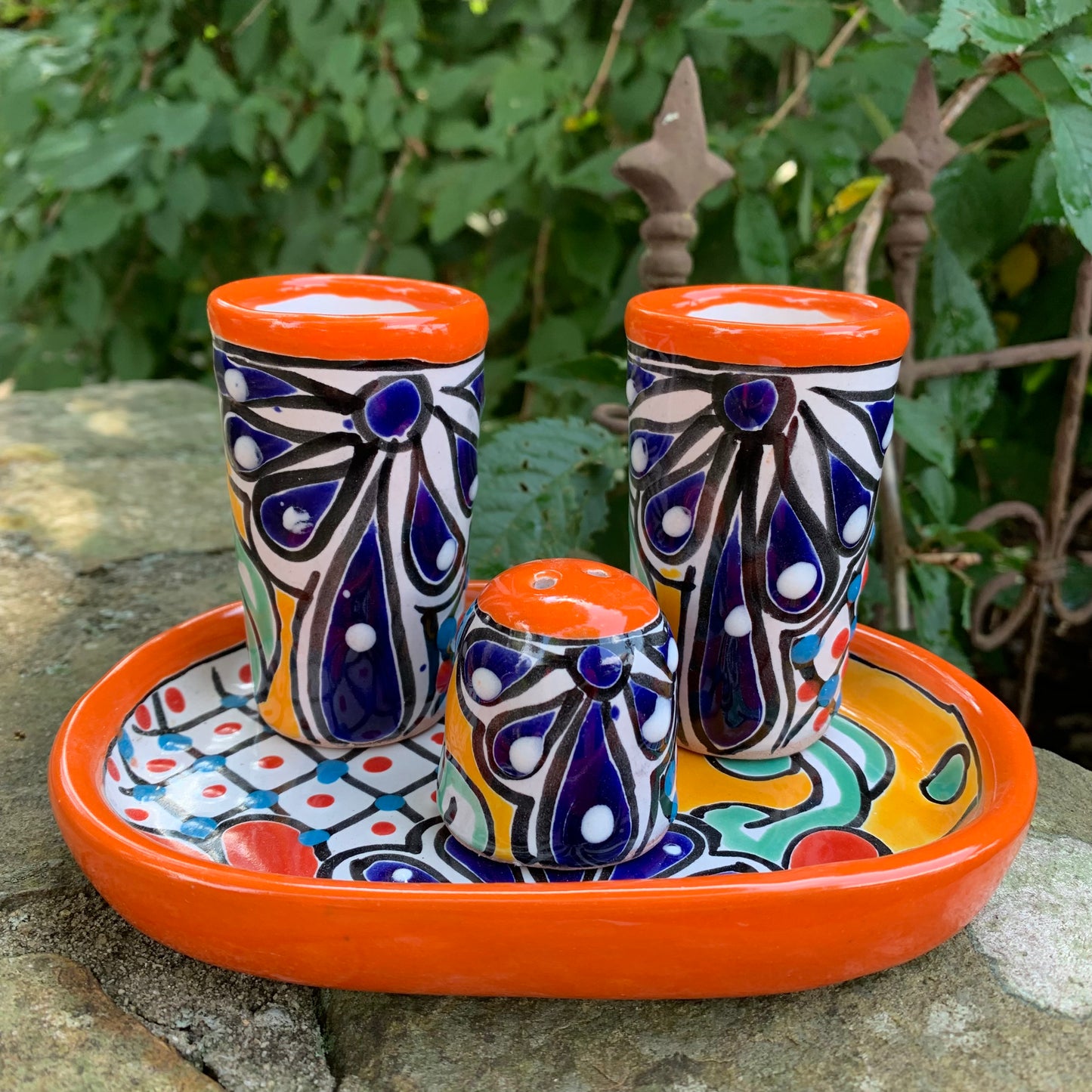 Talavera Tequila Shot Set