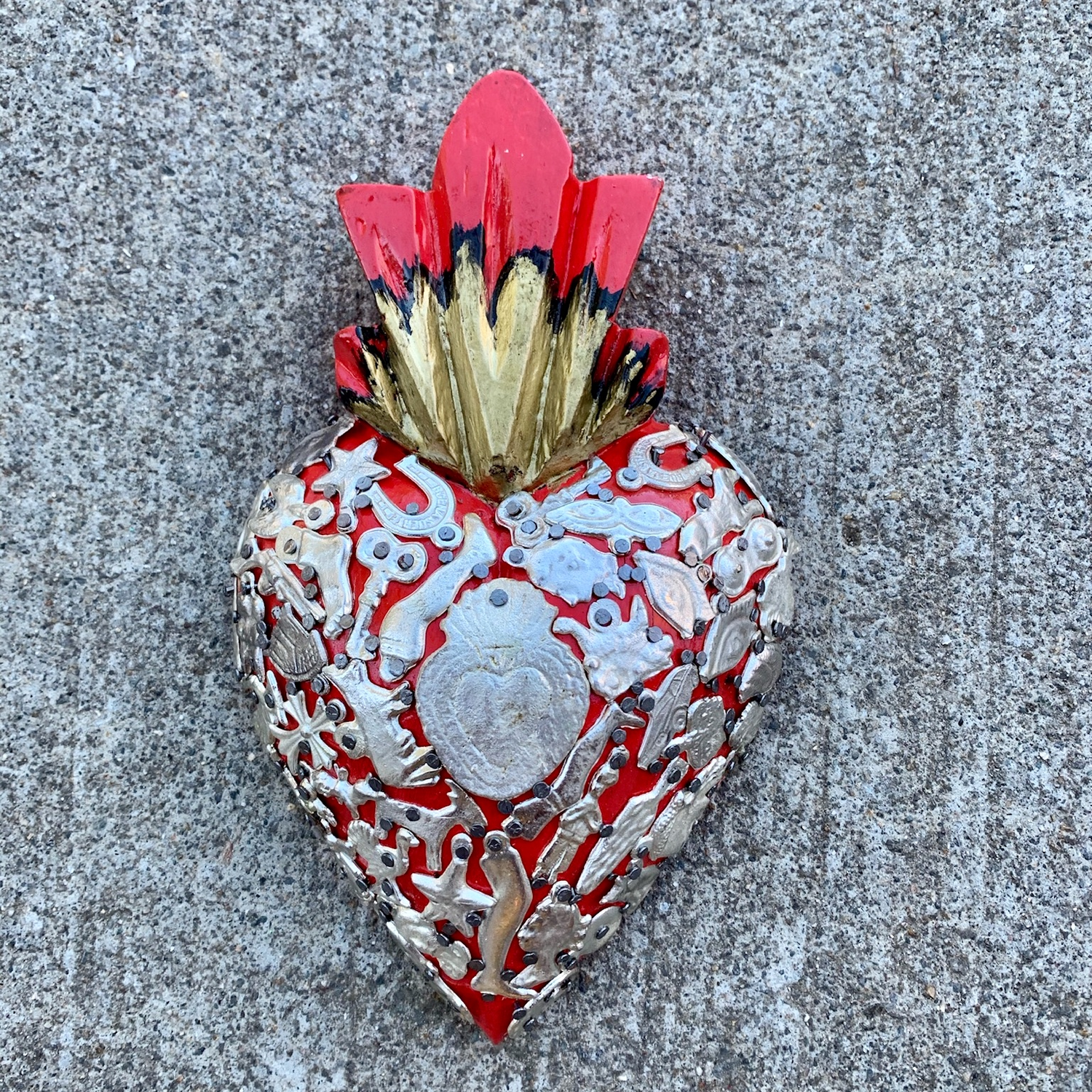 Milagros Heart Folk Art