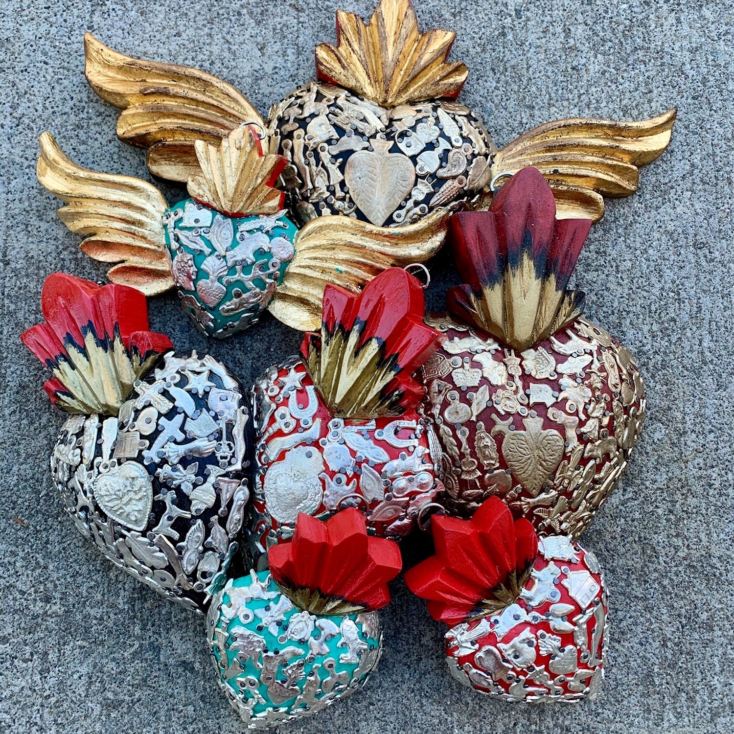 Milagros Heart Folk Art