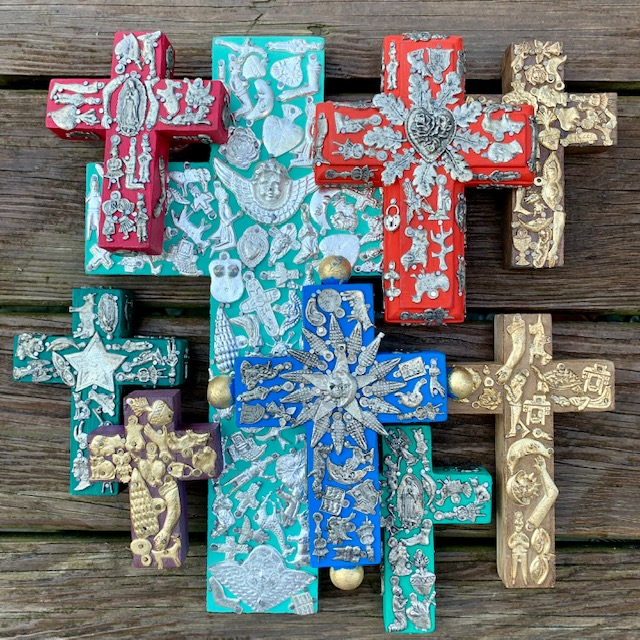 Milagros Cross Folk Art