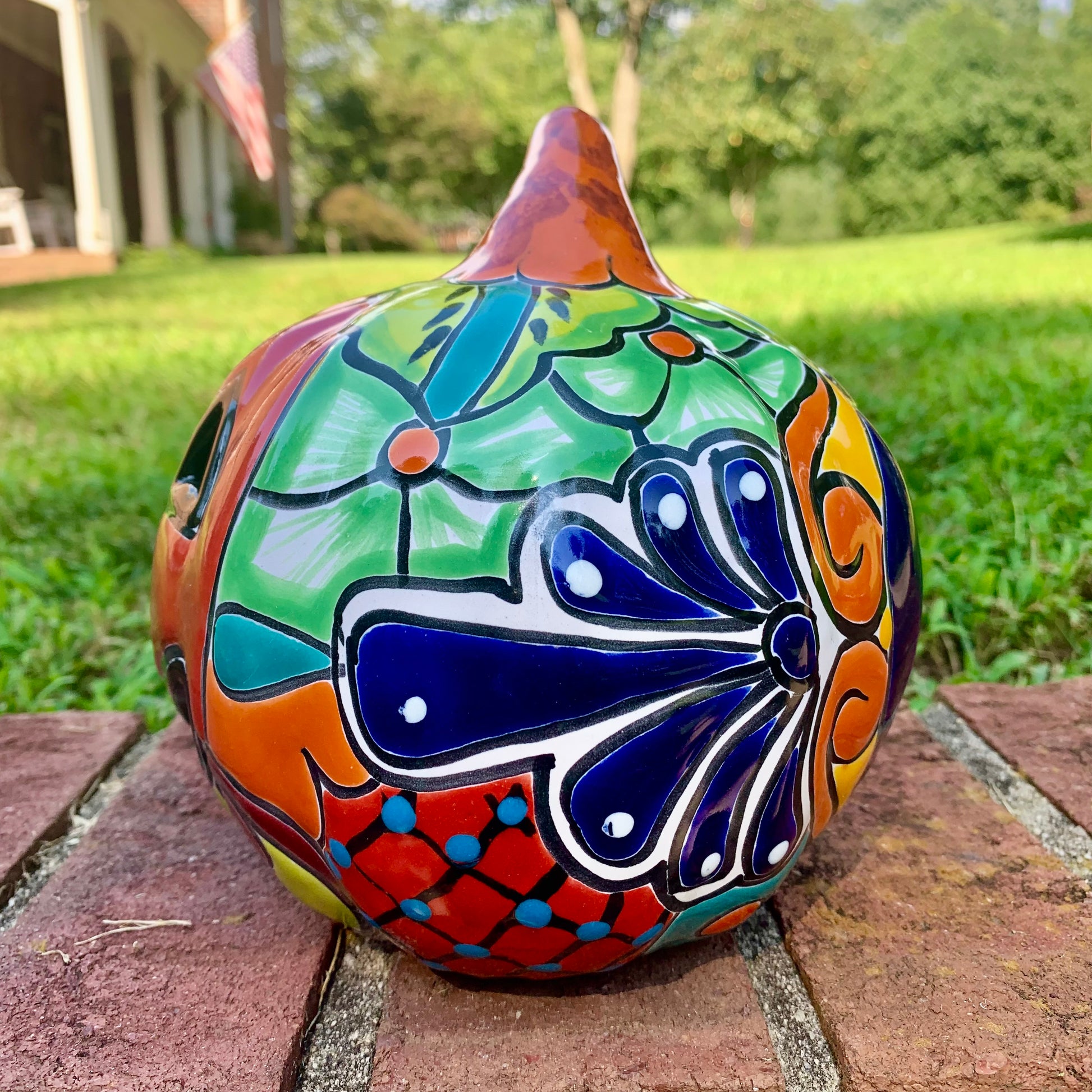 Talavera pumpkin calabaza JOL side