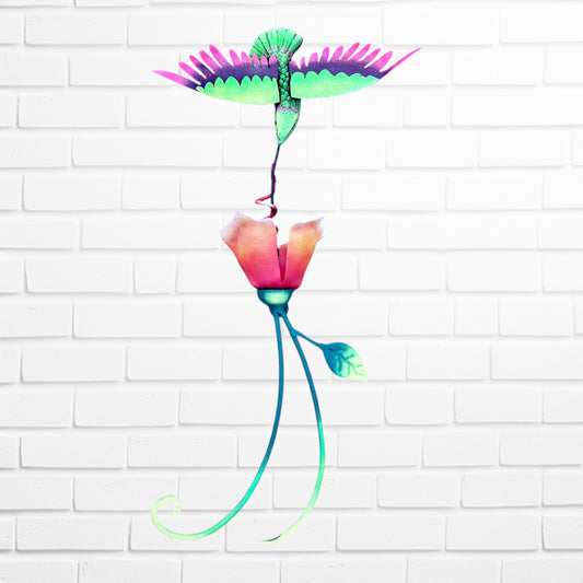 Hummingbird with Orange Floral