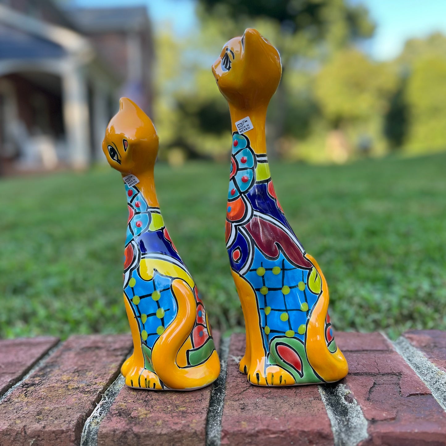 Talavera kitten cat set right side