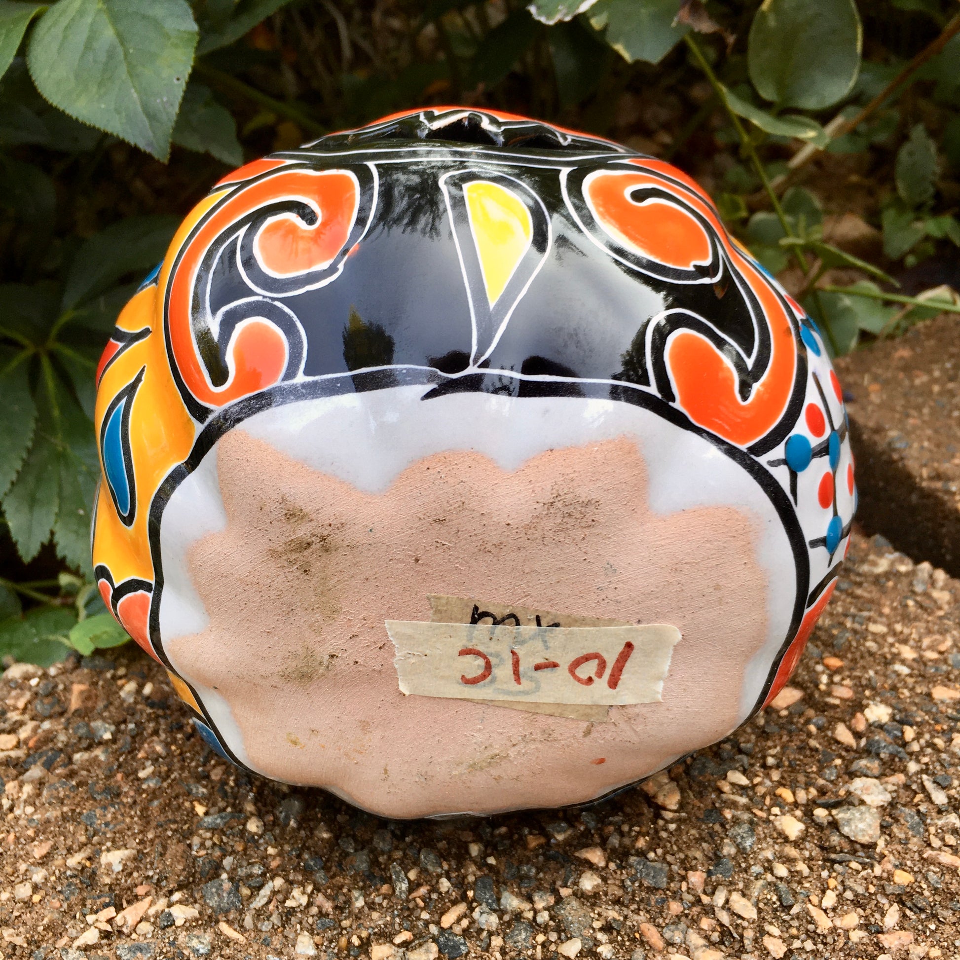 Talavera pumpkin calabaza bottom