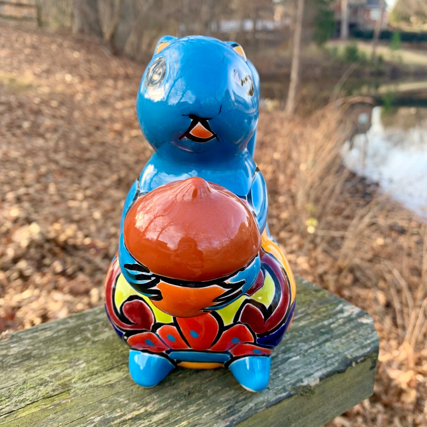 Talavera Pottery Squirrel Nut Front
