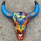 Longhorn cow skull Mexican Talavera C