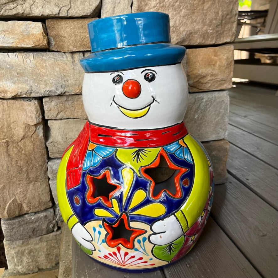 Festive Talavera Snowman Grande