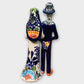 Talavera Catrina bride and groom Chico back