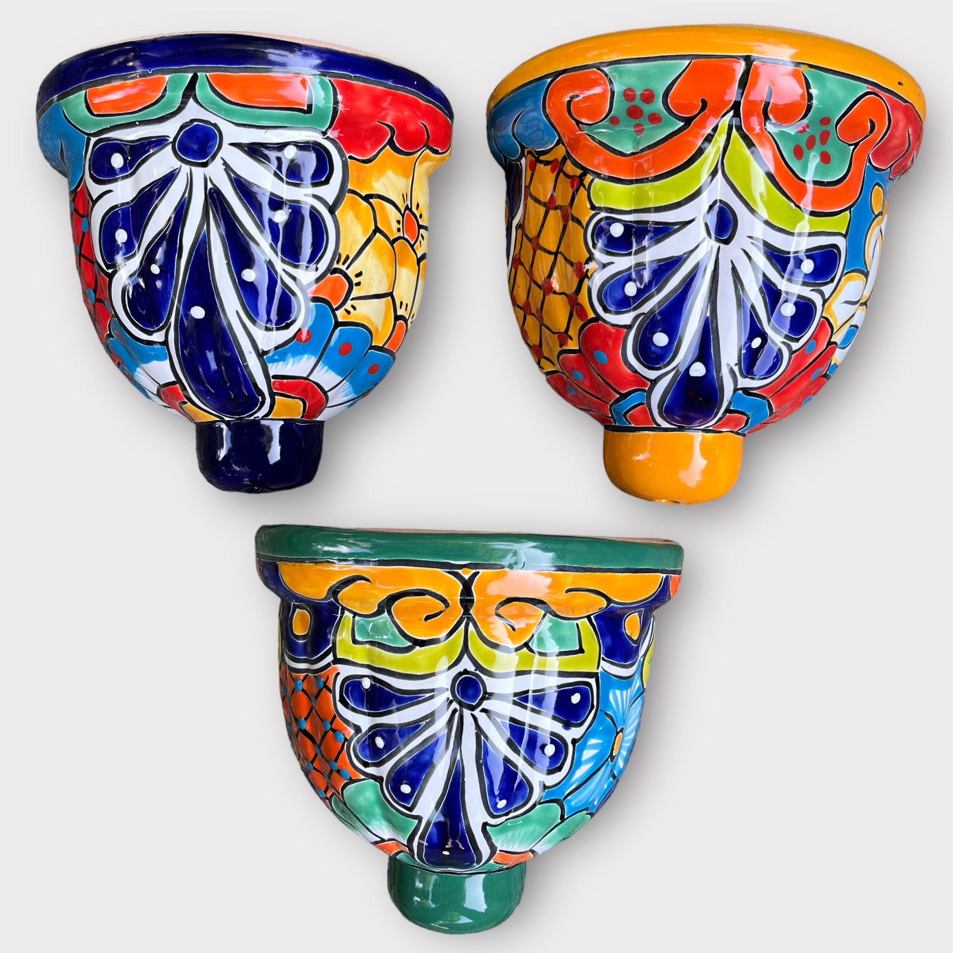 Mexican Talavera Wall Jardiniere Planter