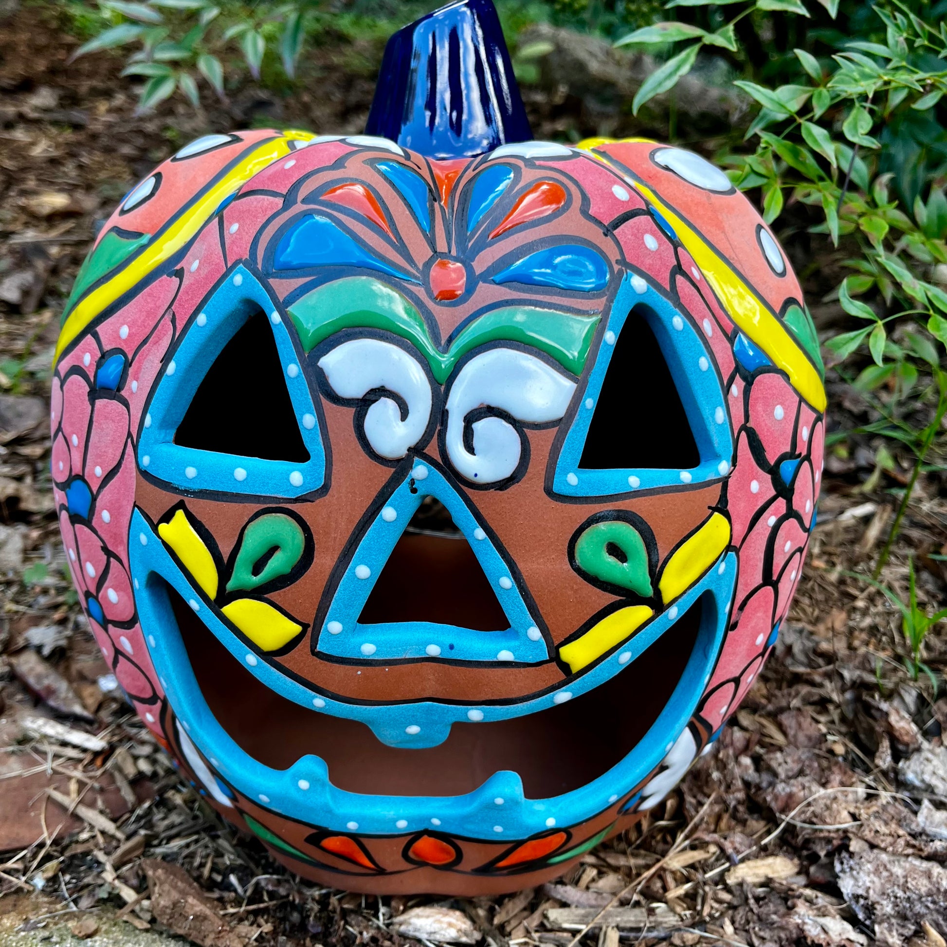 Painted clay art, pumpkin, Calabasa A