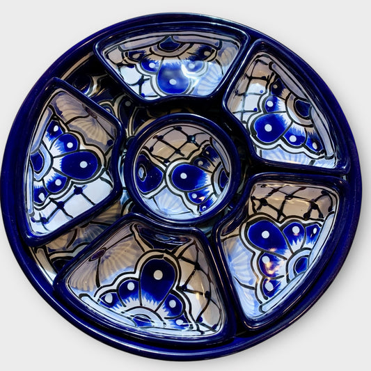 Mexican Talavera sectional serving dish