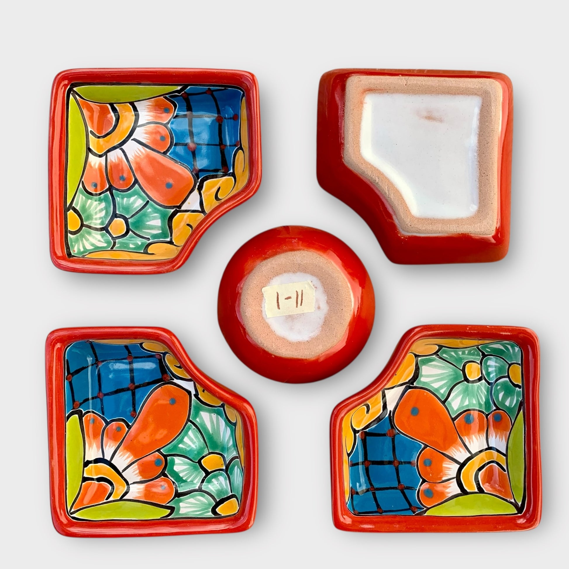 Talavera Serving Dish Cuadrado Section dishes