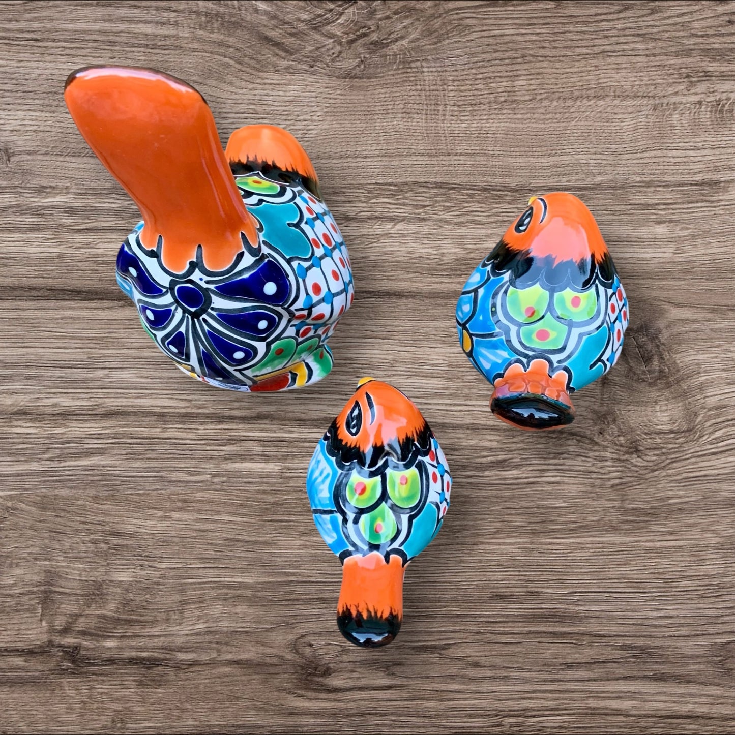 Talavera bird set back