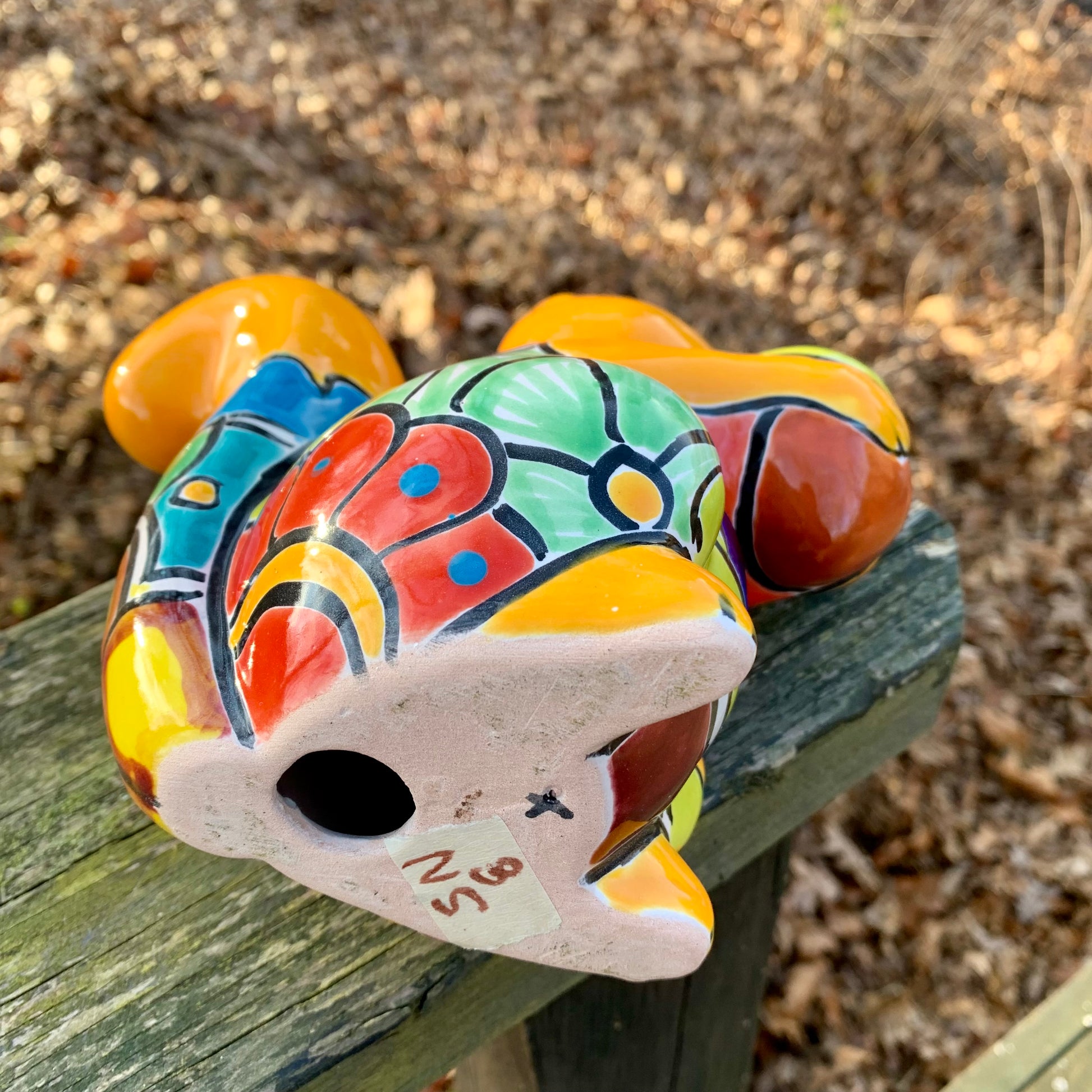 Talavera Pottery Squirrel Nut Bottom