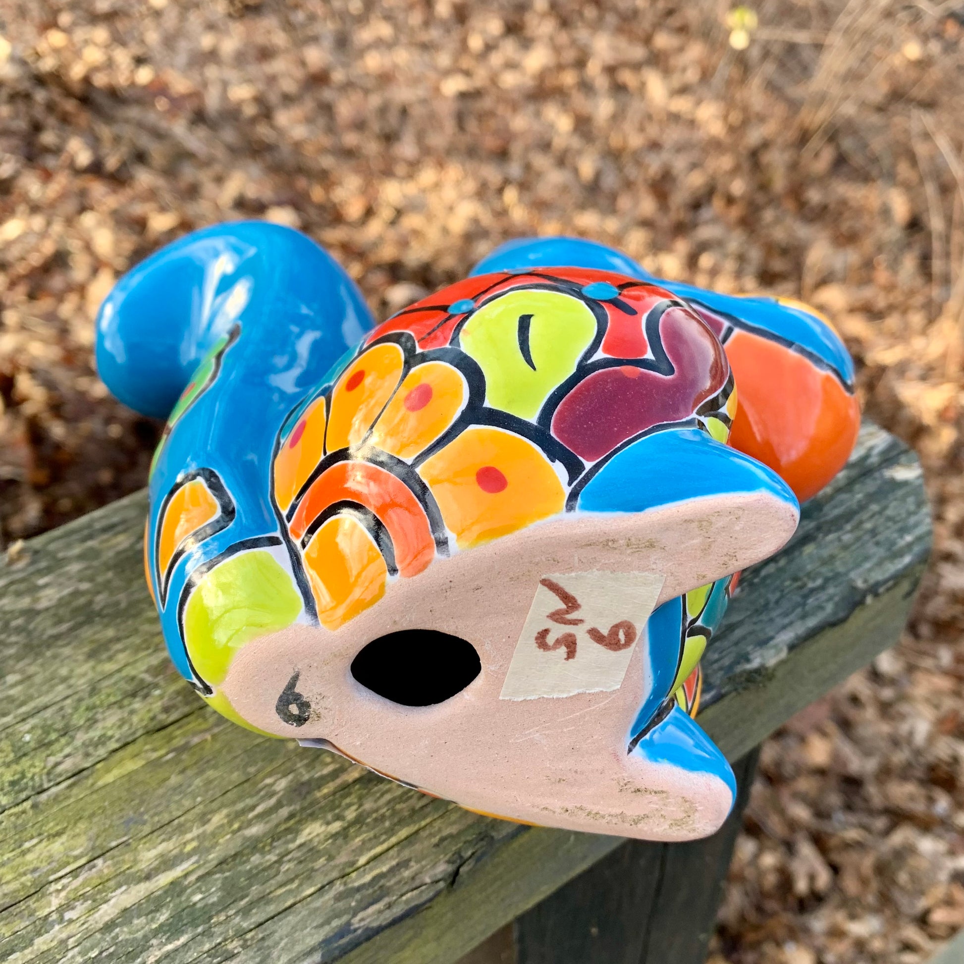 Talavera Pottery Squirrel Nut Bottom