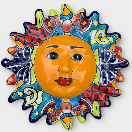 Mexican Talavera Sun Face