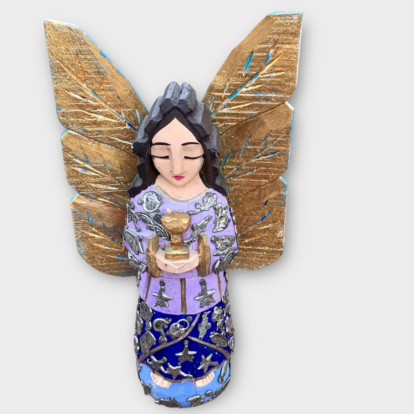 Milagros Angel Holding Goblet Top