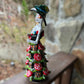 Mexican Talavera Catrina Skelton Doll Rose Right Side