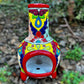 Mexican Talavera chimera candle holder red