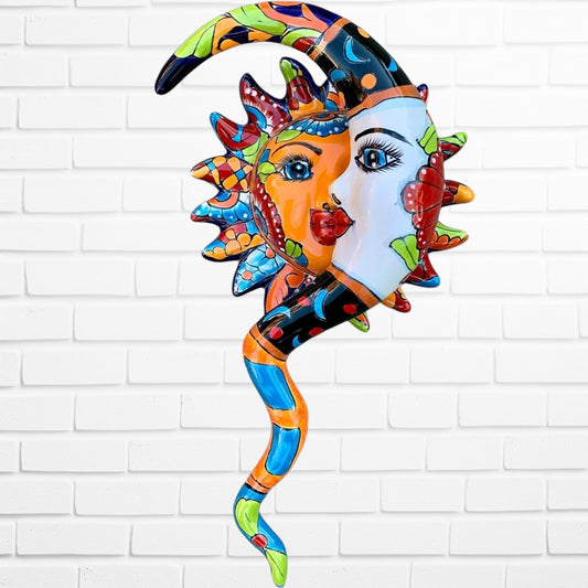 Talavera, sun and moon eclipse with long tail moon