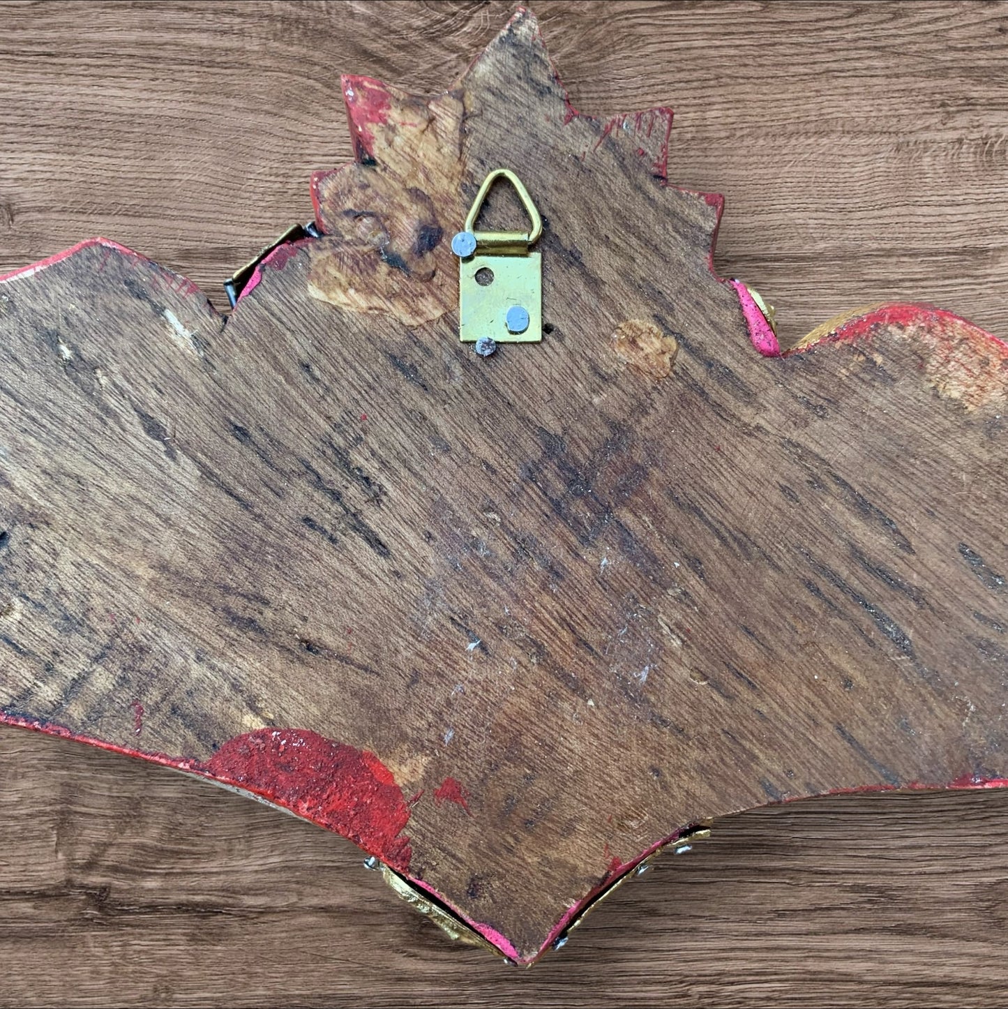 Milagros winged heart with guadalupe in center Hanging hook