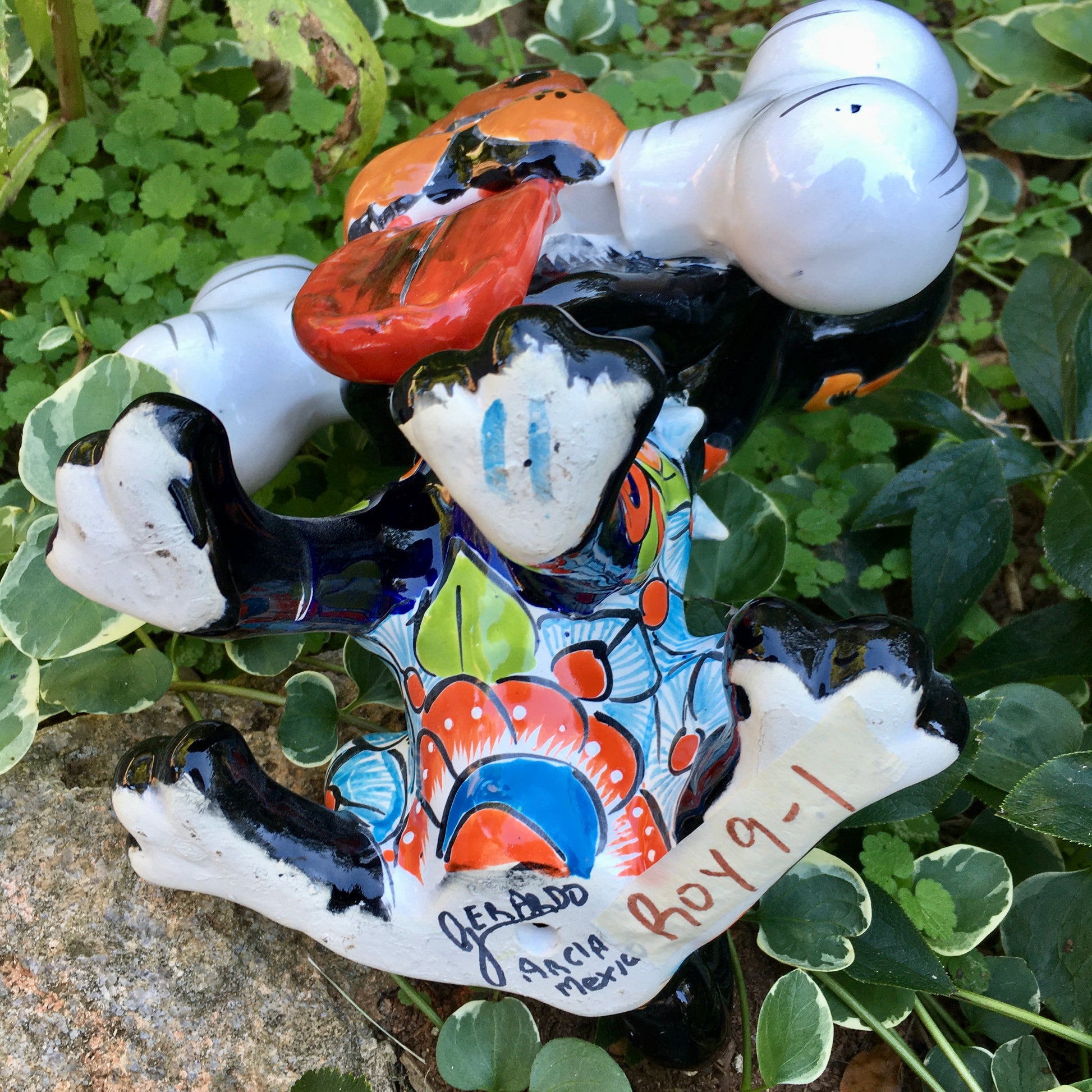 Talavera dog Roy with big bone bottom 