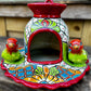 Mexican Talavera Bird House red