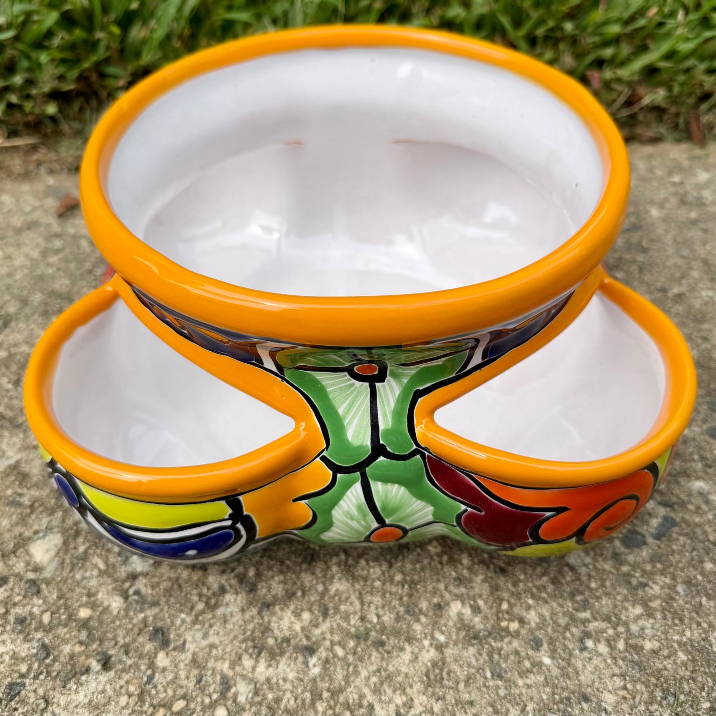 Mexican Talavera Strawberry Pot