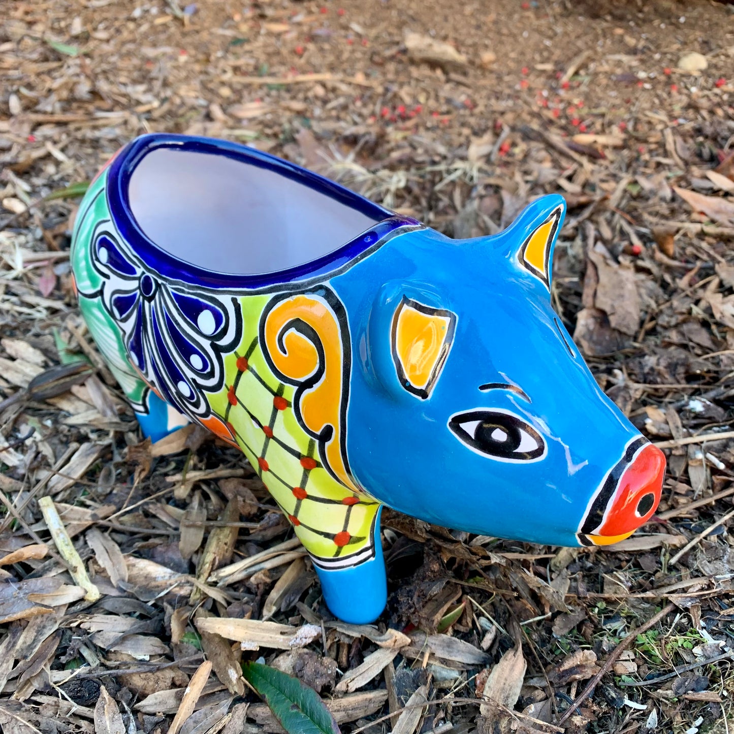 Talavera pottery, pig planting pot