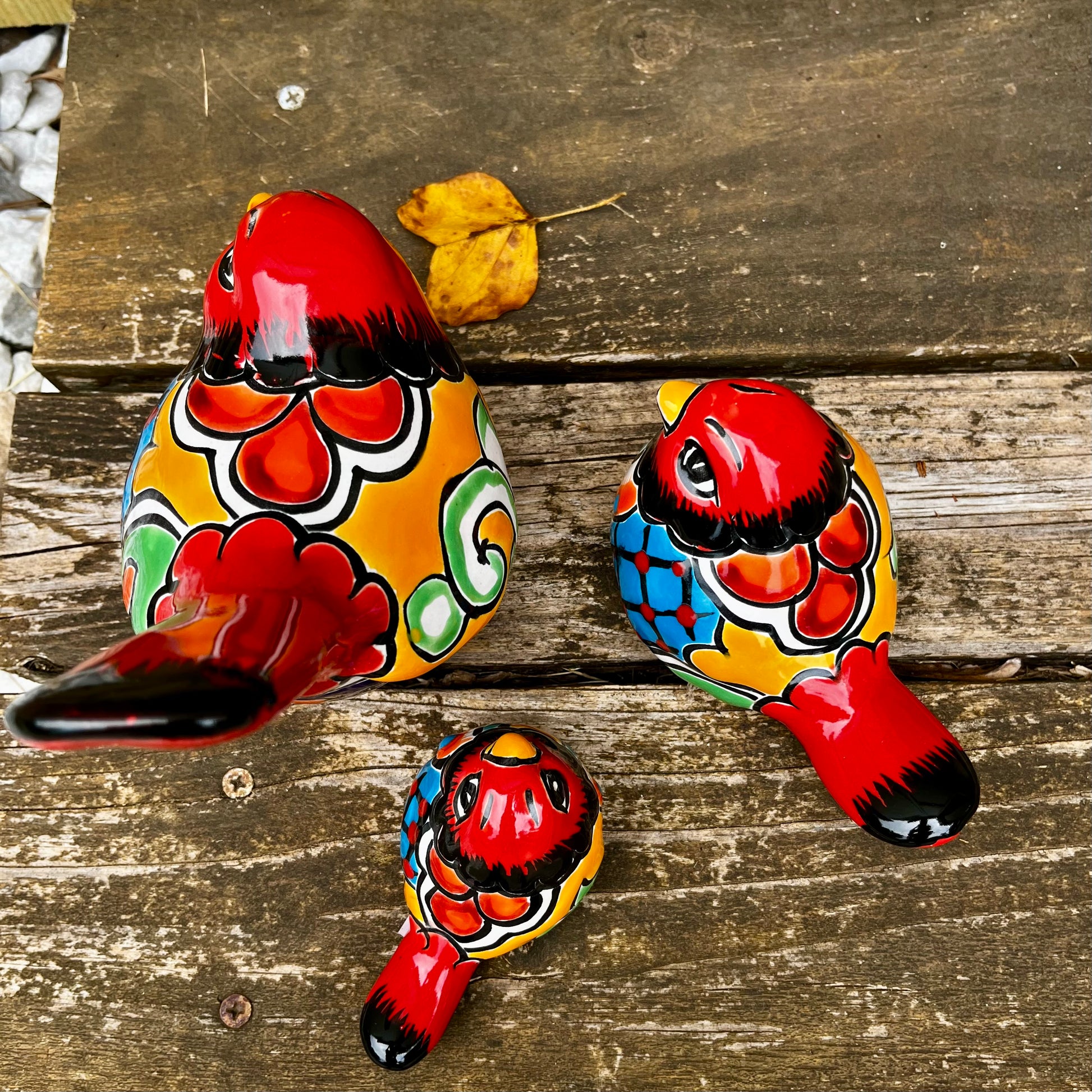 Talavera bird set top