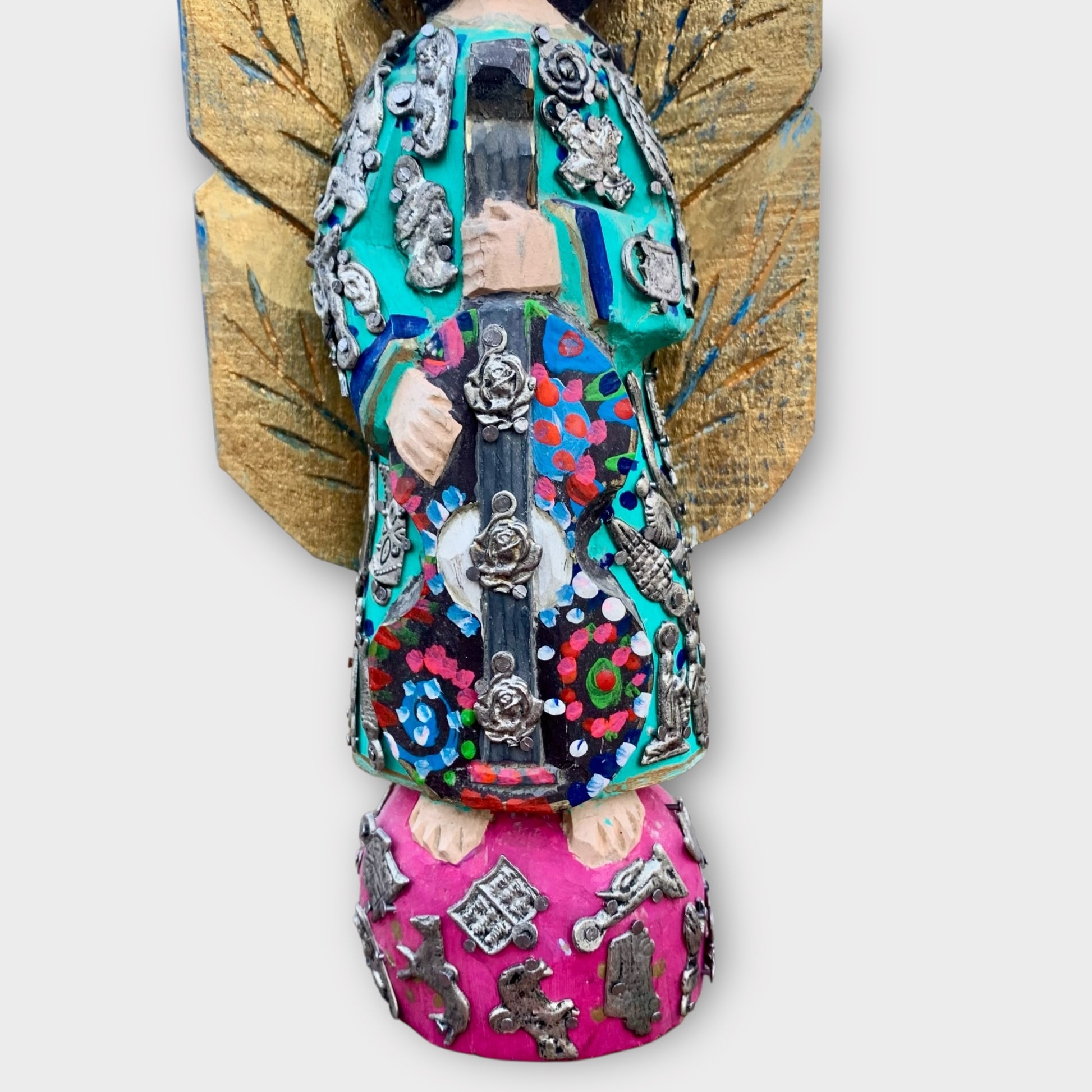 Milagros Angel With Guitar Close up