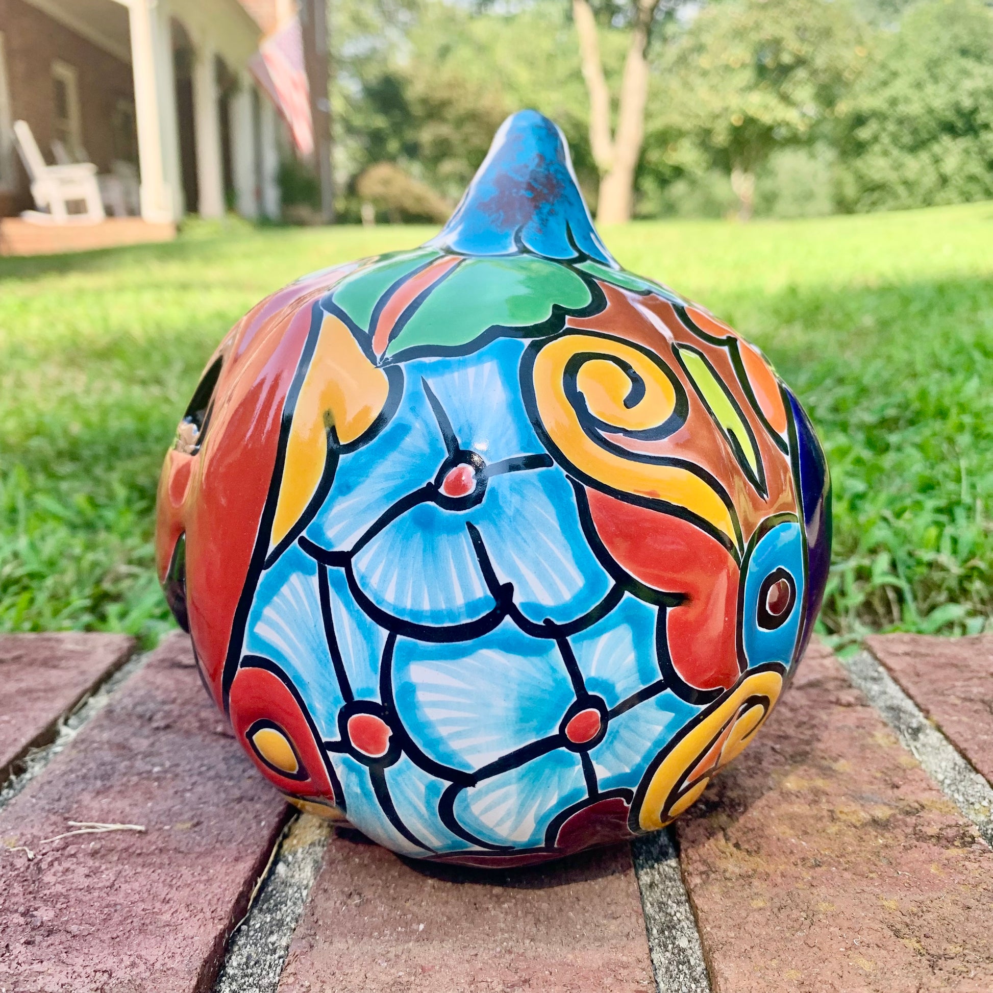 Talavera pumpkin calabaza JOL side