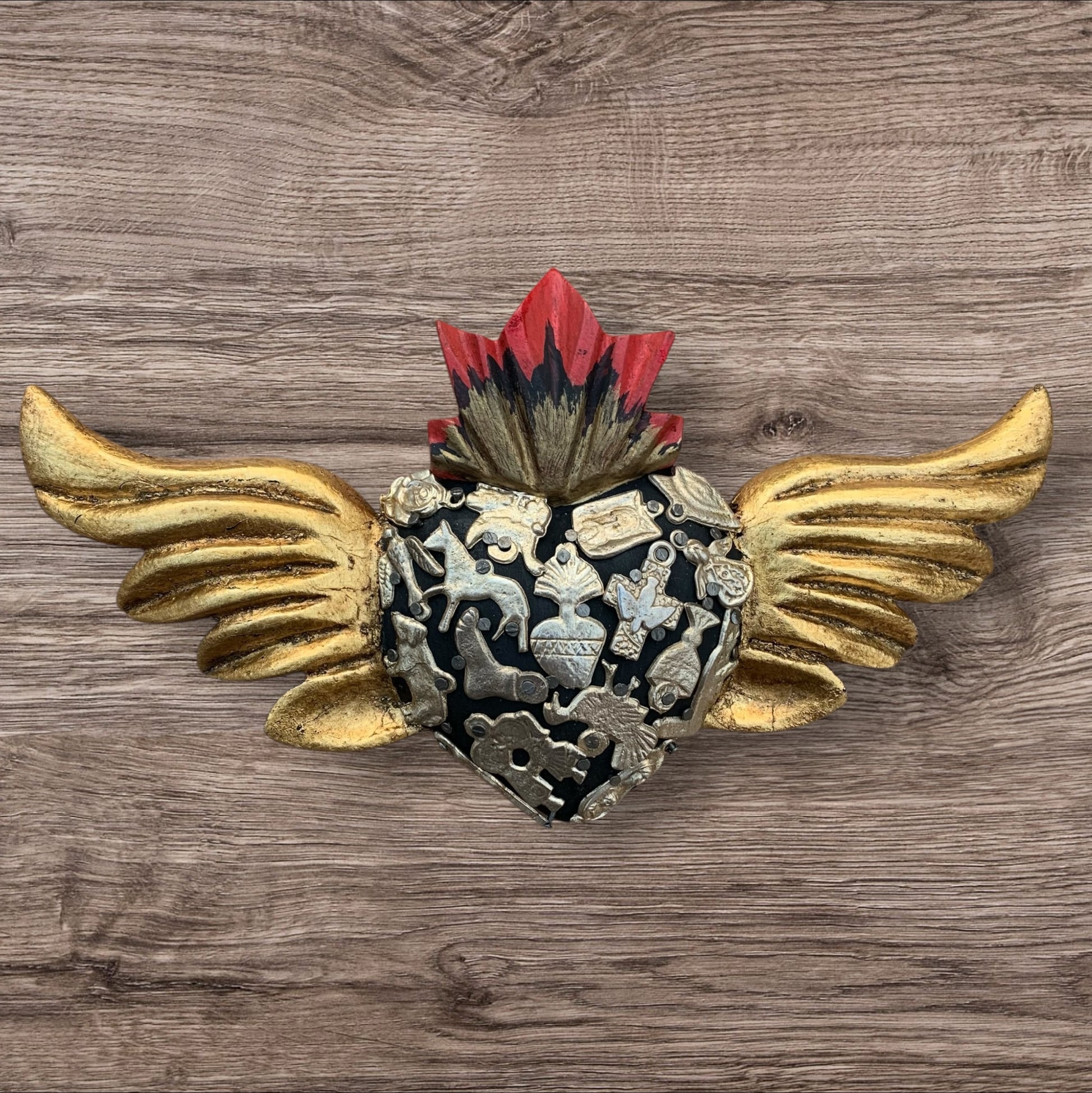 winged milagros flying heart