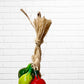 Habanero chili pepper ceramic string multi color Hanging loop