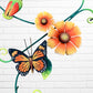 Decorative Hummingbird Golden Butterfly Floral Metal Wall Art butterfly close up