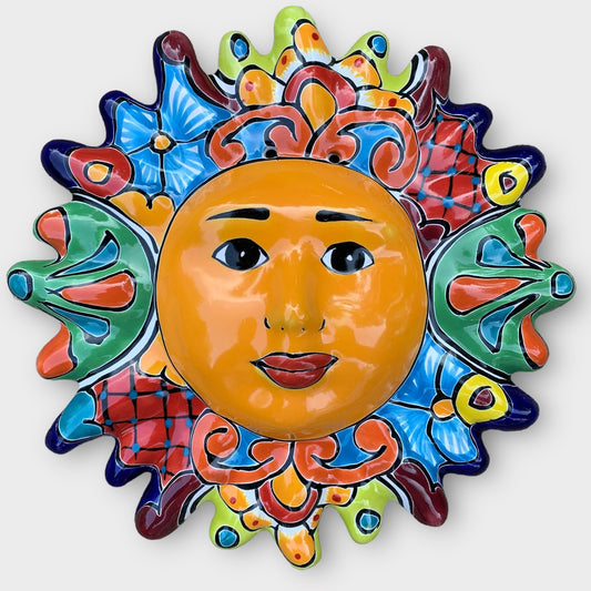 Mexican Talavera Sun Face