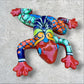 Talavera Gordo Wall Frog Colorful Red front