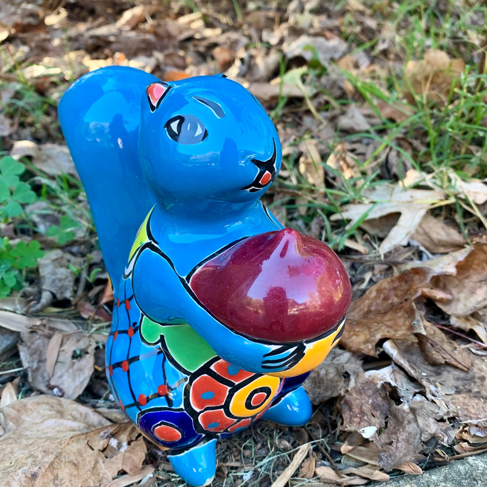 Talavera Pottery Squirrel holding nut