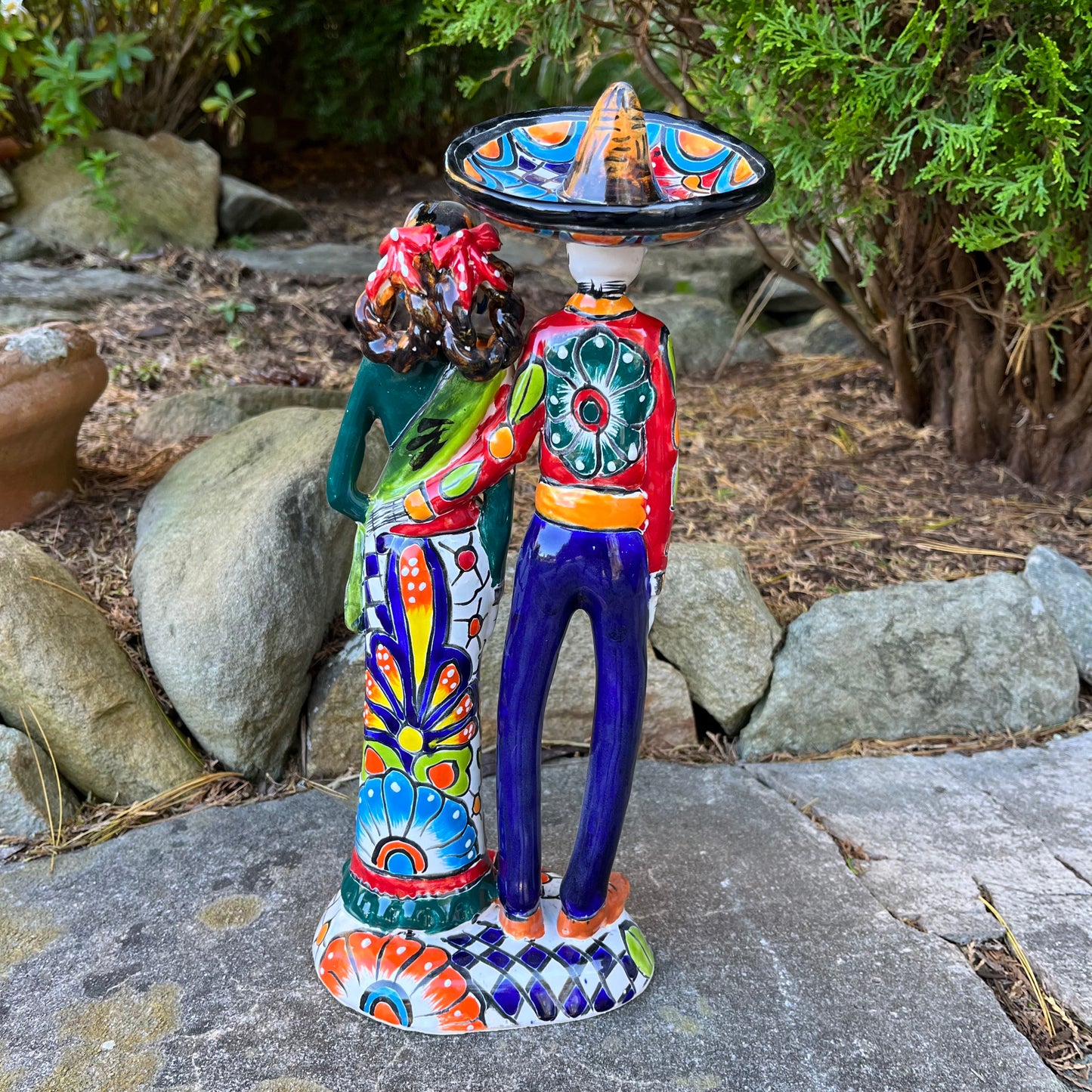 Mexican catrina couple on base back