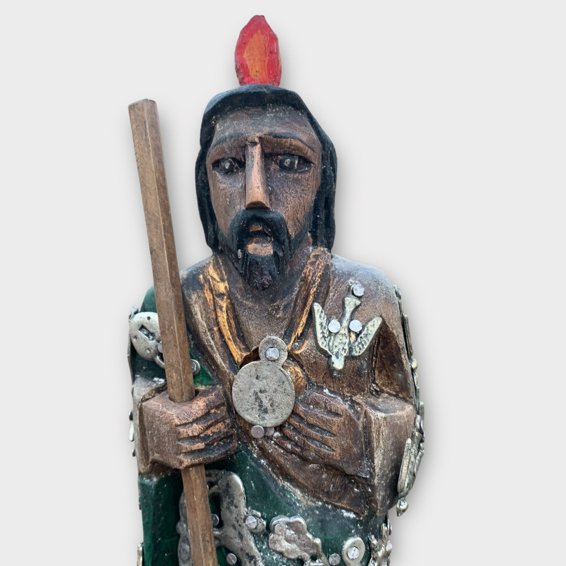 Milagros Folk Art: San Judas Chico Face close up