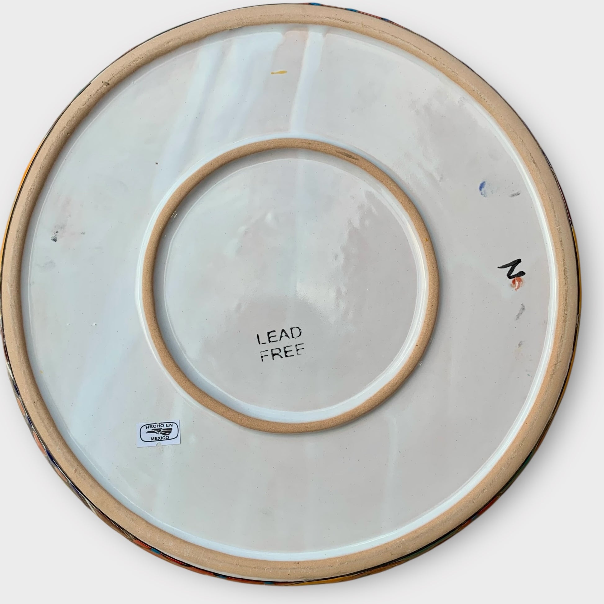 Mexican Talavera sectional serving dish Bottom