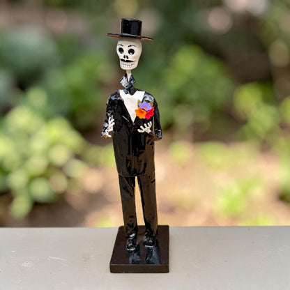 Paper Mâché Catrina Tuxedo Man