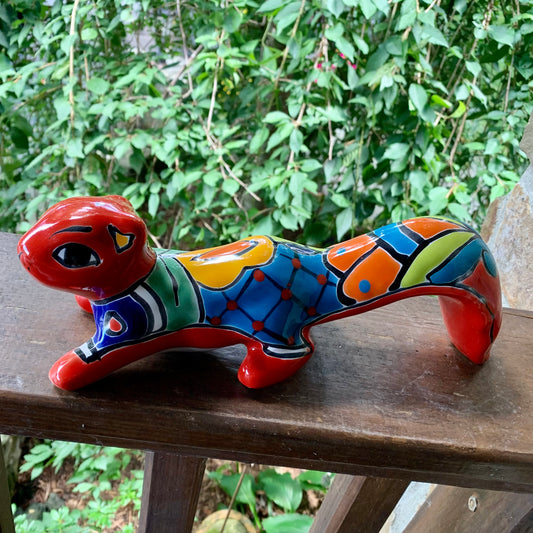 mexican talavera squirrel figurine