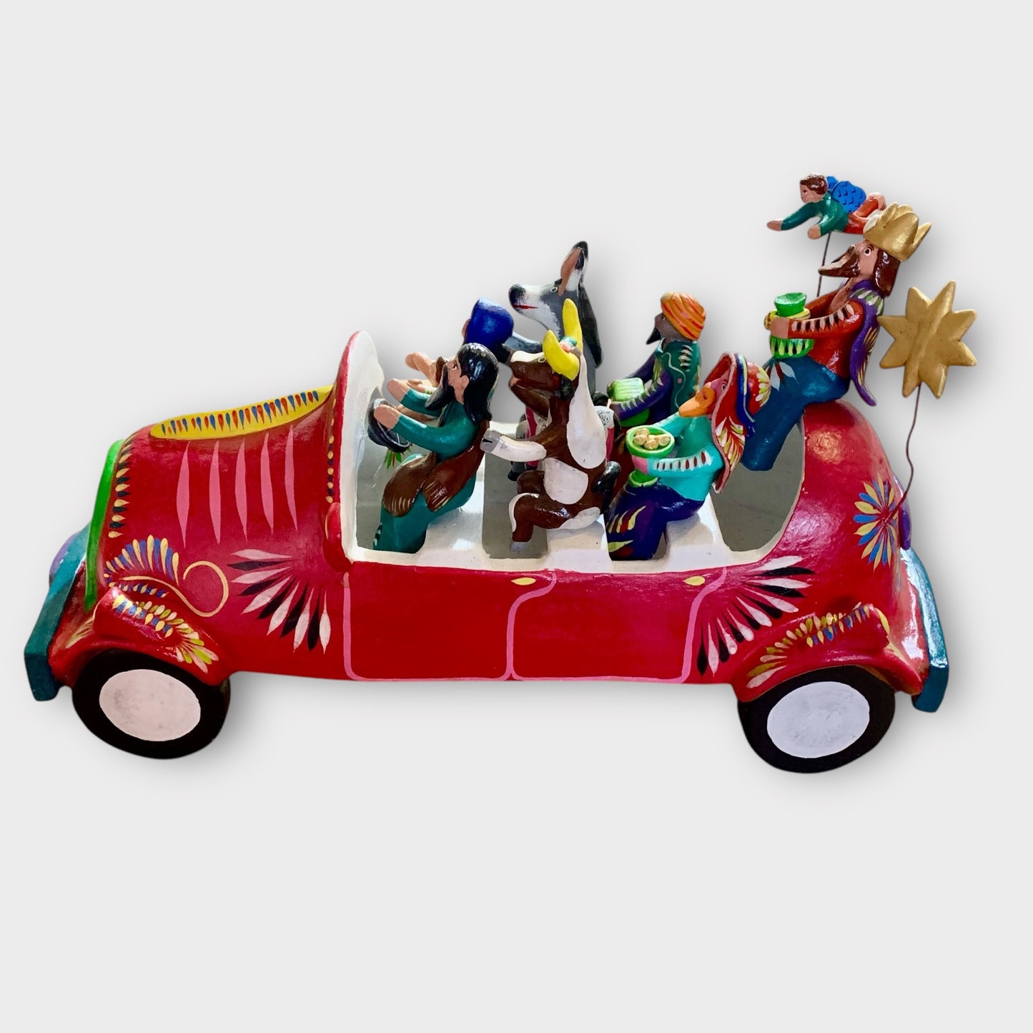 Ortega nativity car folk art right side