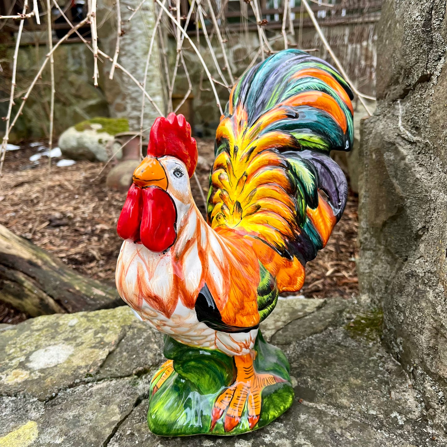 Mexican Talavera classic rooster right side