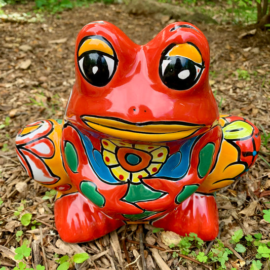 Talavera frog planting pot