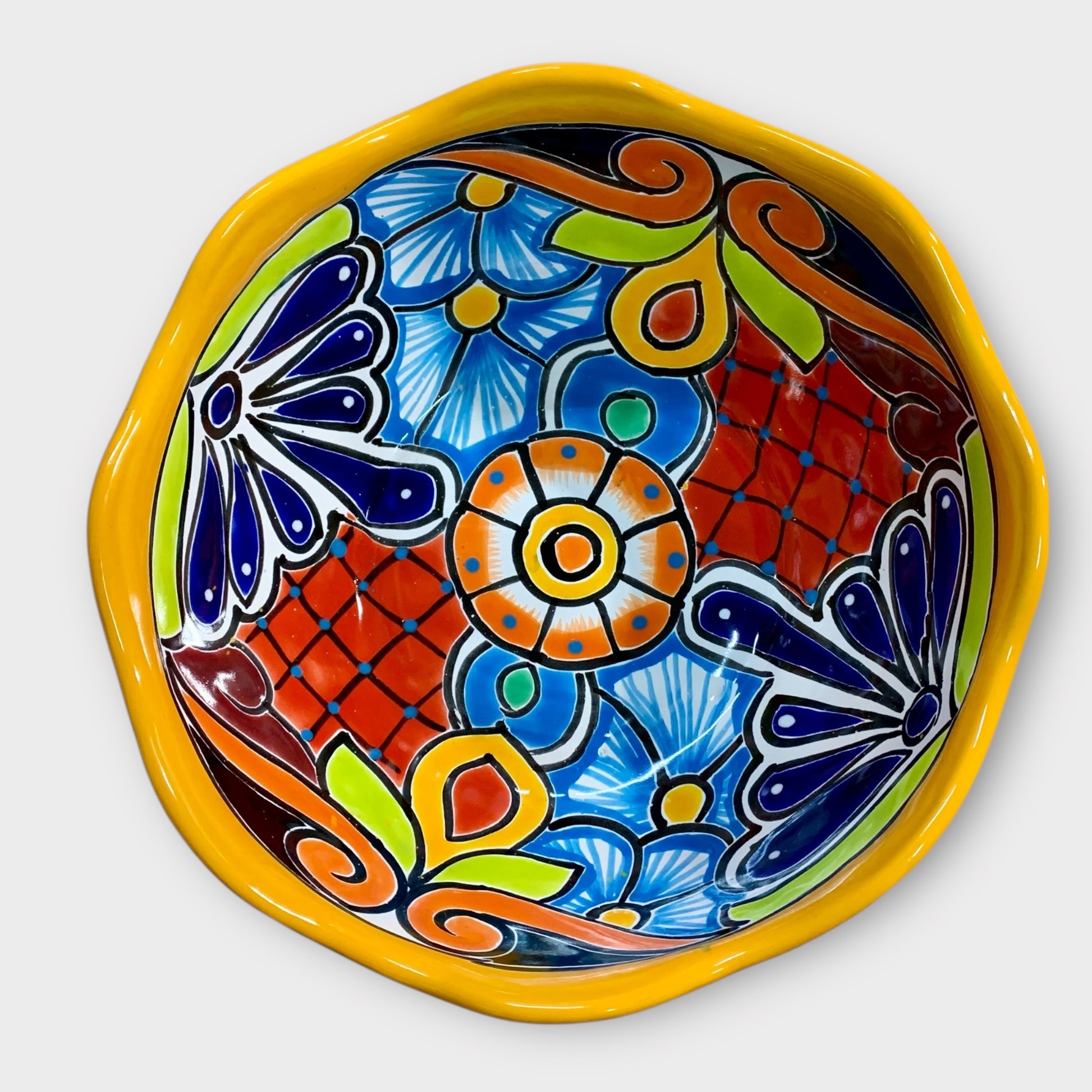 Mexican Talavera Nesting bowl set Amarillo large bowl