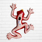 Back view of wall frog with hanging hole.