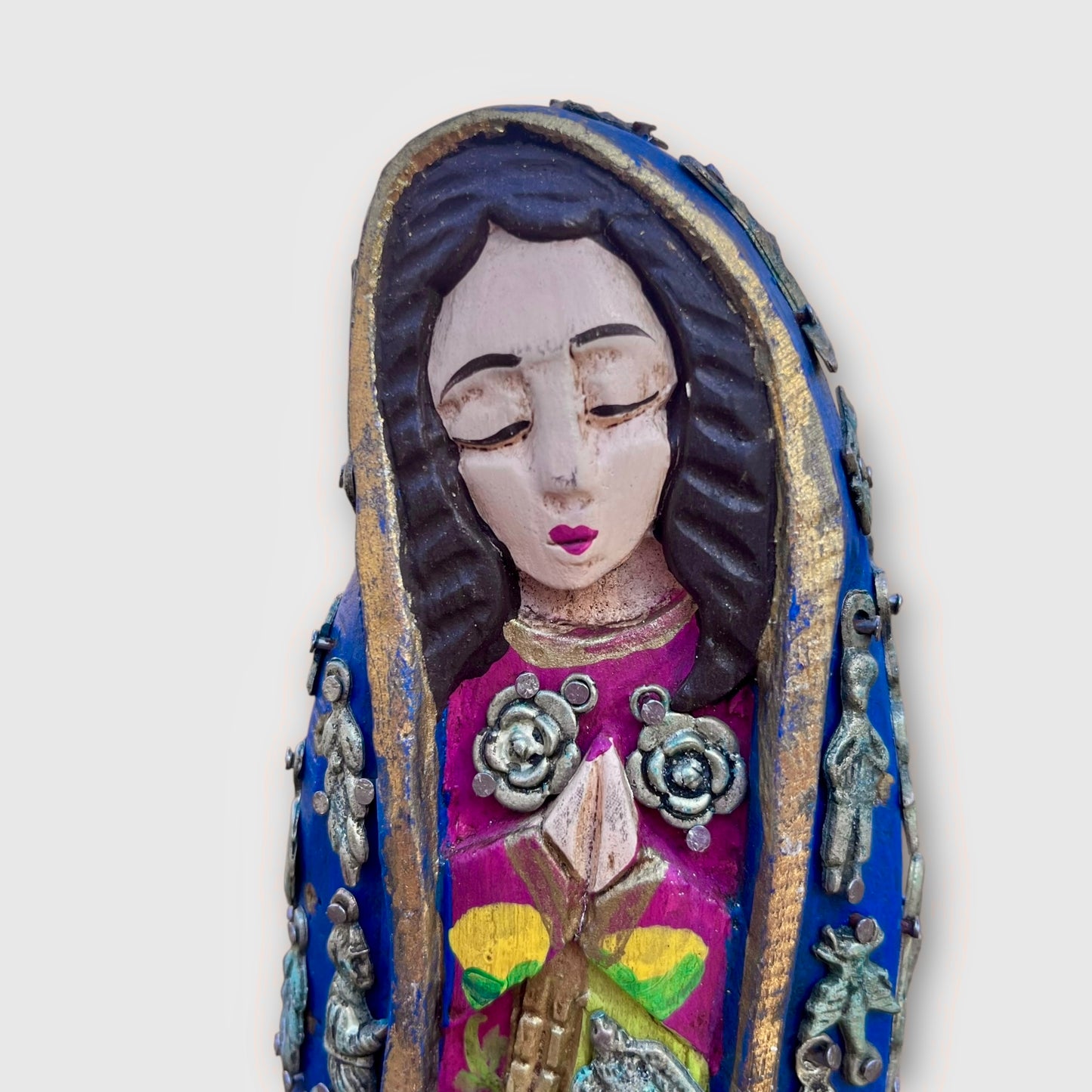 Milagros Virgin De Guadalupe close-up of face