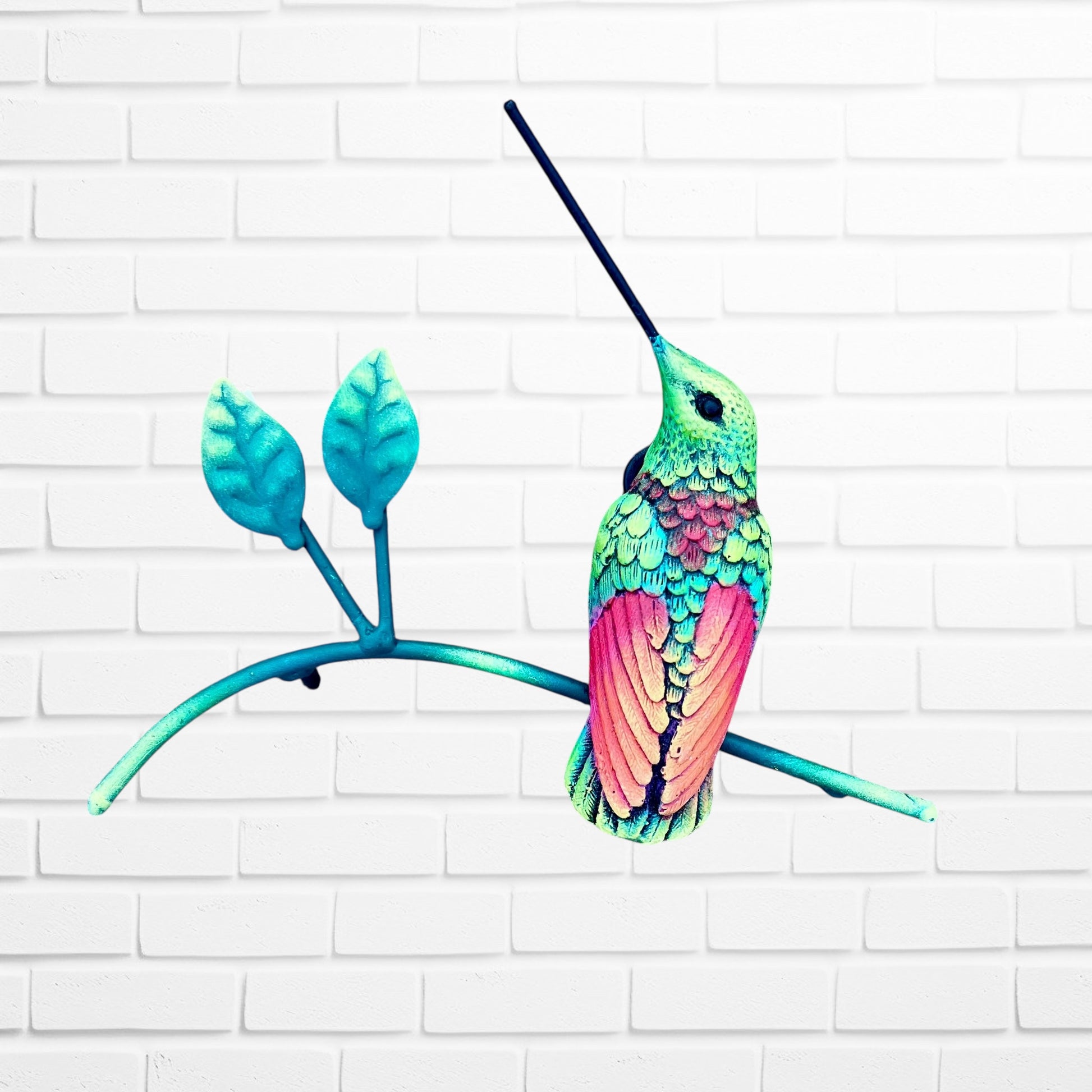  Hummingbird mini floral green leaves